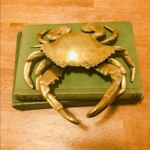 ***SOLD*** Brass Crab Decor